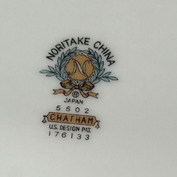 Noritake China Chatham 5502 Oval Serving Platter 13.5” Pink Flowers Japan VTG - Picture 5 of 5